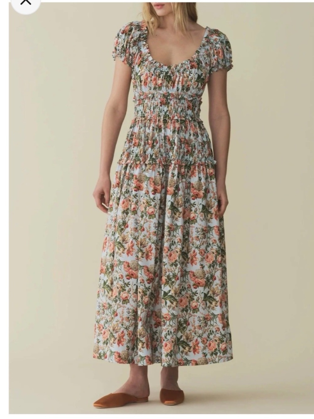 Doen - Leanne Dress - Liberty Calico Garden - Small - EUC